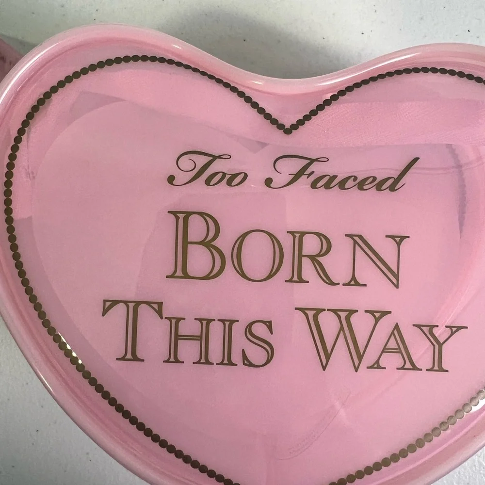 Too Faced Born This Way Pink Glossy PVC Make up Pouch